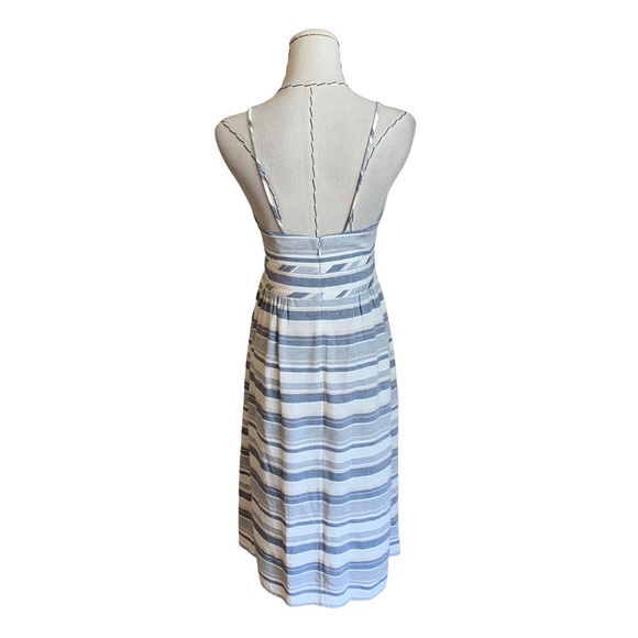 Theory Melaena Haviana Stripe Dress Blue & White sz 2 Spring Summer Vacation - Picture 5 of 10